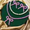 CHAMMAQ Blush Crystal Bow 3 in 1 Necklace Set