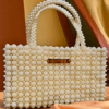 pearl beaded bag by chammaq . berrycharm handbag beaded