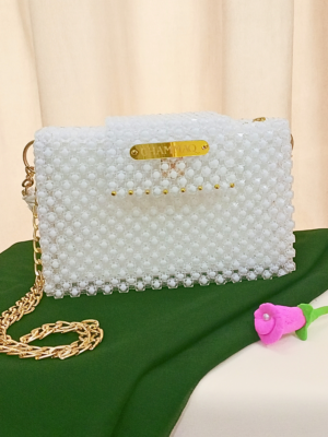Dazzle Dot Beaded Handbag for Ladies | Elegant Bead Purse by CHAMMAQ