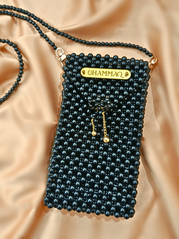 PearlGlide – Mobile Sling Beaded Bag | Minimalist Pearl Crossbody by CHAMMAQ - Image 4
