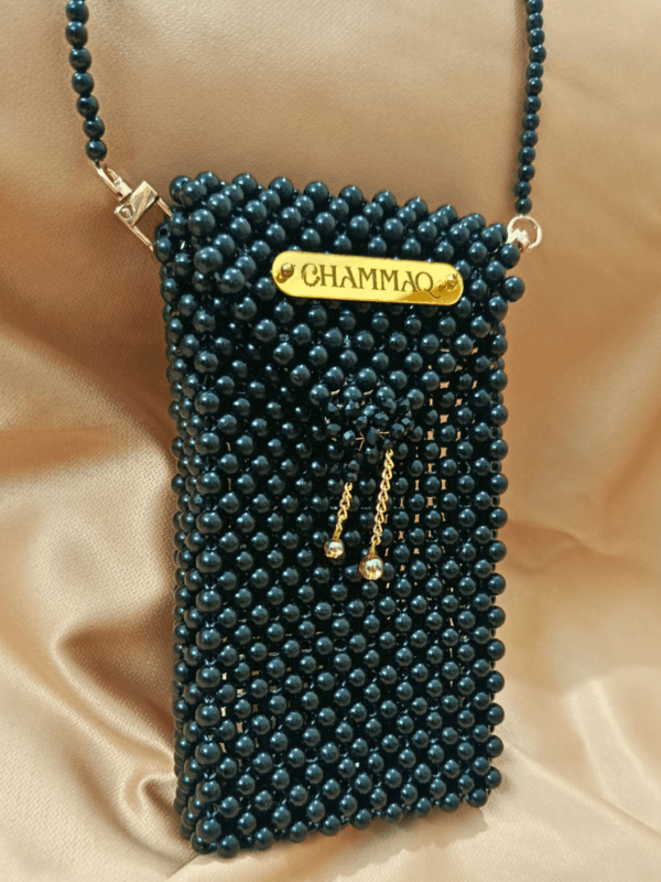 PearlGlide – Mobile Sling Beaded Bag | Minimalist Pearl Crossbody by CHAMMAQ - Image 3
