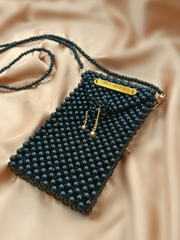 PearlGlide – Mobile Sling Beaded Bag | Minimalist Pearl Crossbody by CHAMMAQ - Image 2