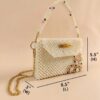 CHAMMAQ Floral Pearl Beaded Bag ✨ – Elegant Handmade Luxury - Image 5
