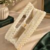 Beaded Bucket Bag by CHAMMAQ – Elegant Handmade Pearl Bag - Image 2
