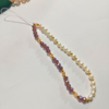 Handmade Beaded Mobile Charm β Pearl & Crystal Aesthetic Phone Chain - Image 3