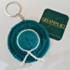 Handcrafted Crochet Hat Keychain with Pearl Detailing | Elegant Accessory by CHAMMAQ