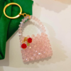 Rosé Bloom – Handcrafted Crystal Bag Keychain | CHAMMAQ