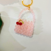Rosé Bloom – Handcrafted Crystal Bag Keychain | CHAMMAQ - Image 2
