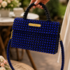 Black Beaded Bag – Elegant Velvet Handbag by CHAMMAQ