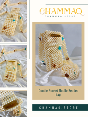Mobile Beaded Bag by CHAMMAQ | Double Pocket Sling Bag for Everyday Use
