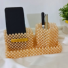 CHAMMAQ Beaded Handmade Organizer – Makeup, Phone & Desk Holder
