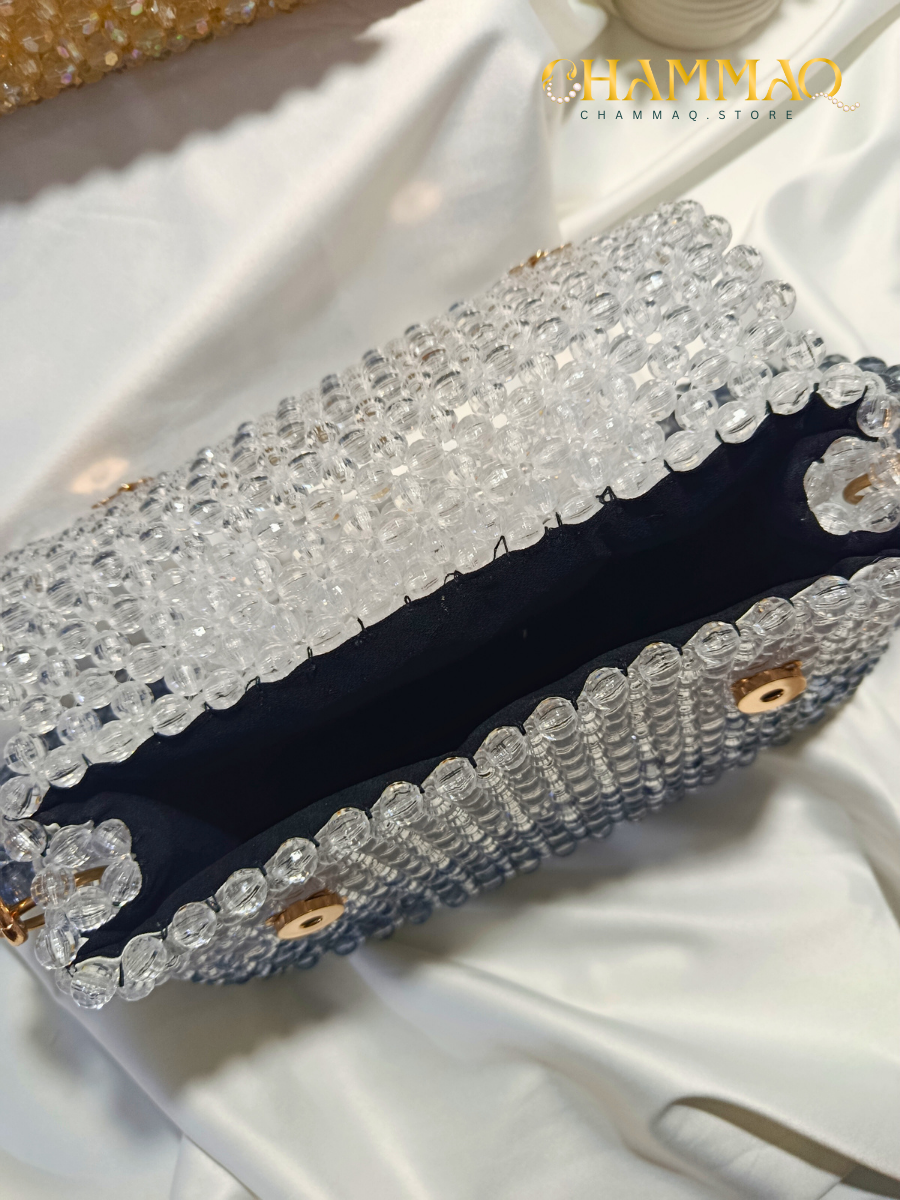 CHAMMAQ Signature Beaded Handbag – Handmade Shiny Luxury Bag - Image 5