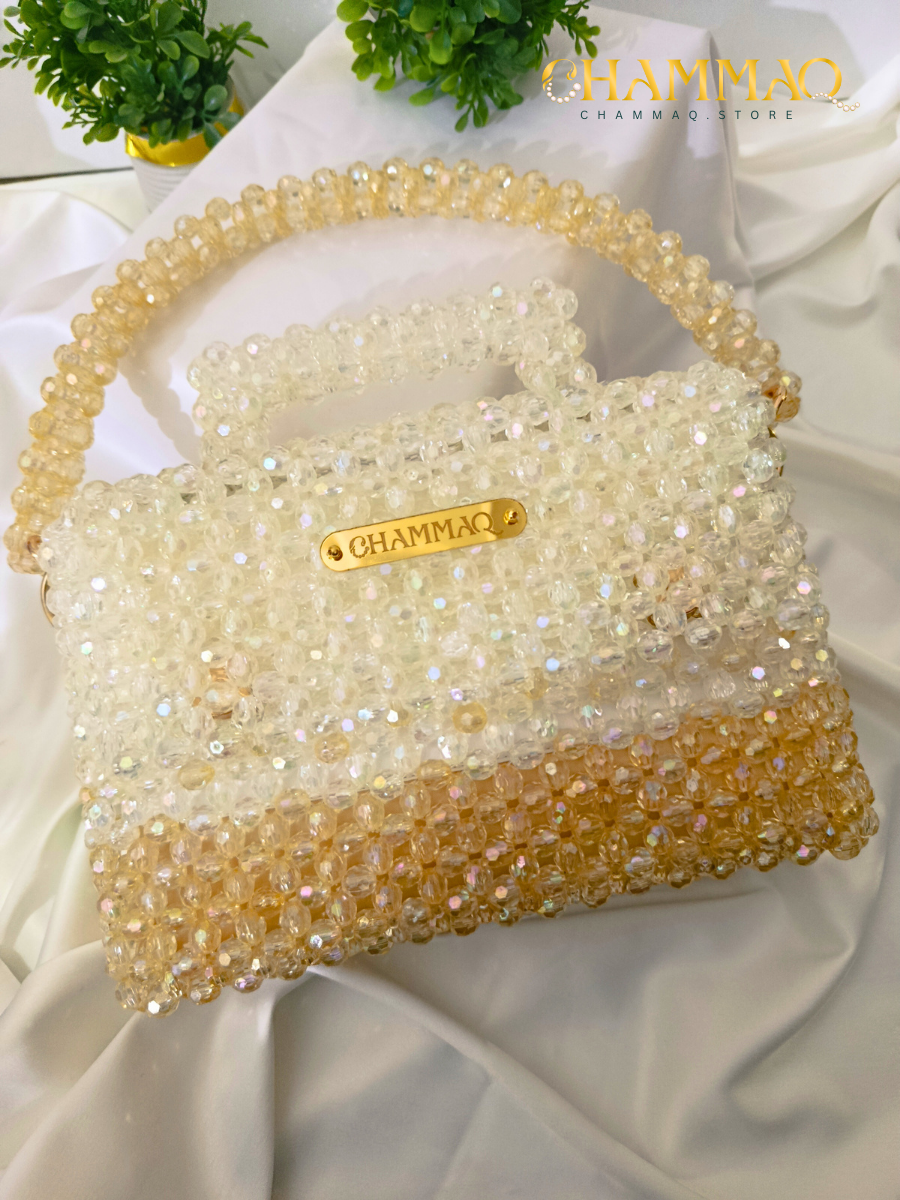 CHAMMAQ Signature Beaded Handbag – Handmade Shiny Luxury Bag - Image 3