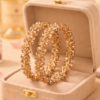 Premium Champagne Crystal Kara Bangles by CHAMMAQ