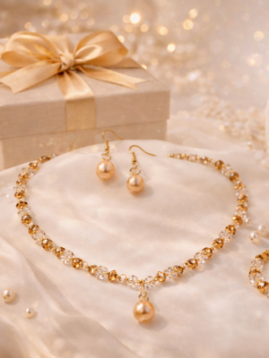 CHAMMAQ Warm Amber Crystal 3-Piece Matching Set