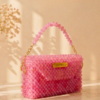 Pink Marble Beaded Clutch Bag by CHAMMAQ