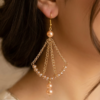 CHAMMAQ Rose Gold Chandelier Earrings
