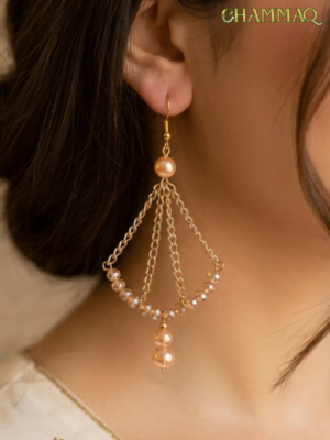 CHAMMAQ Rose Gold Chandelier Earrings