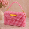 Pink Marble Beaded Clutch Bag by CHAMMAQ - Image 6