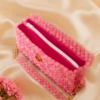 Pink Marble Beaded Clutch Bag by CHAMMAQ - Image 2