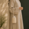 Beaded Pearl Bucket Bag by CHAMMAQ – Ivory Gleam Luxury - Image 5