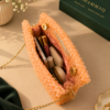 Beaded Top-Handle Clutch by CHAMMAQ – Peach Radiance Luxury - Image 3