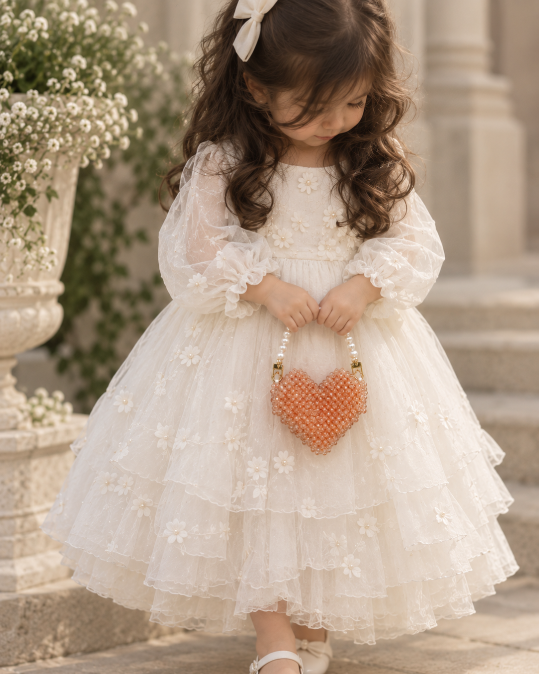 Beaded Mini Heart Sling by CHAMMAQ – Little Princess Luxe