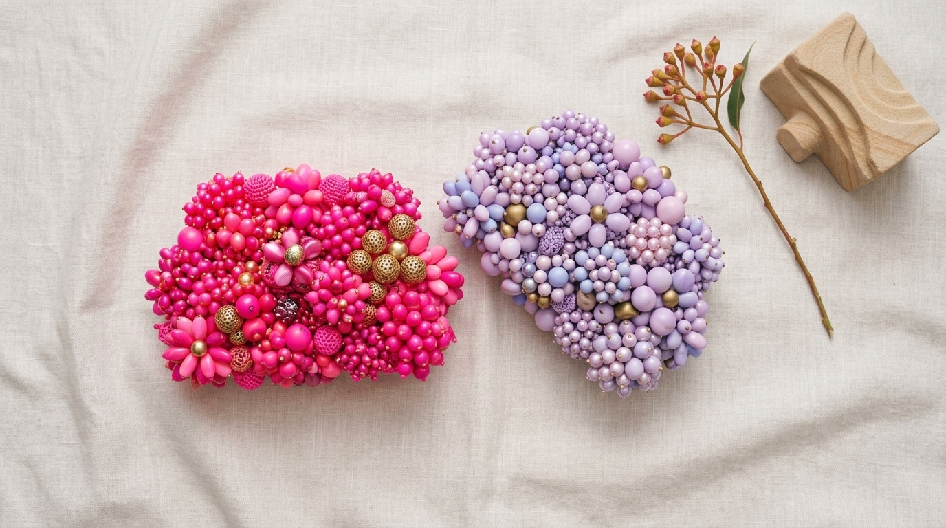 summer handbag trends Australia: Neon and pastel beaded handbags styled for Australian summer outfits